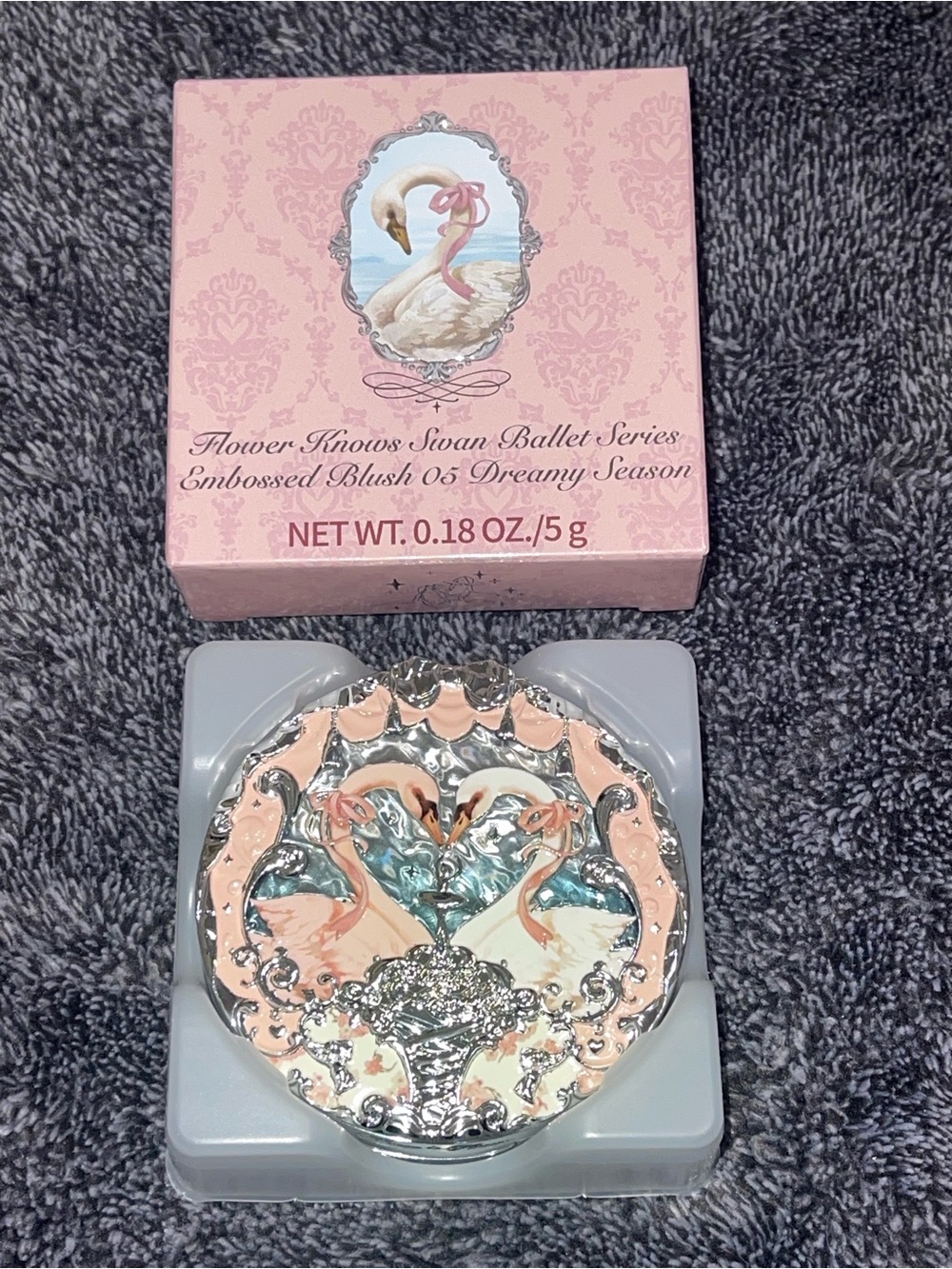 Flower Knows Swan Ballet Series Embossed Blush 05 Dreamy Season